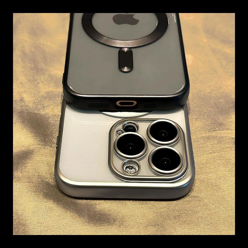 Роскошный магнитный чехол для Magasfe с беспроводной зарядкой для iPhone 15 14 Plus 13 12 11 Pro Max, прозрачный мягкий силиконовый чехол с матовым покрытием