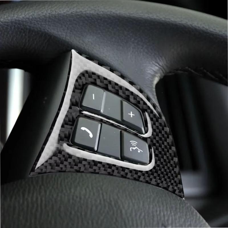 Новые аксессуары для интерьера автомобиля Рамка кнопки рулевого колеса из углеродного волокна Отделка для BMW X5 E70 2010 2011 2012 2013 Автоаксессуары