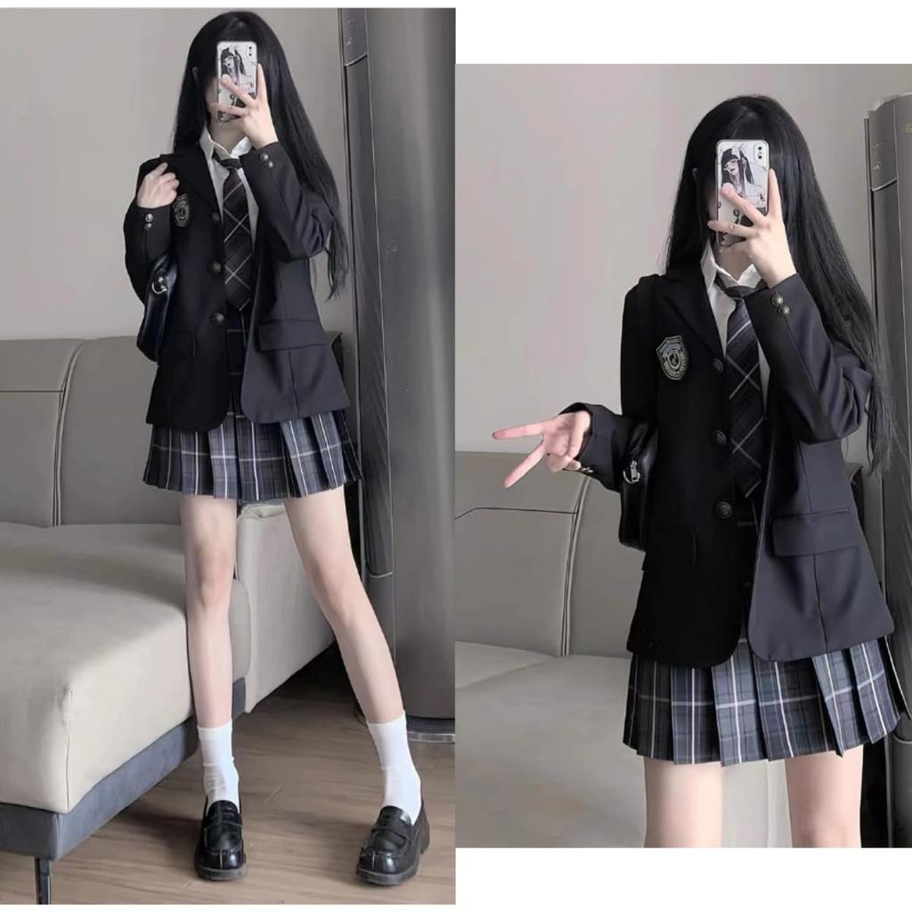 Cosplay Uniform Blazer JK High School Girl Skirt Graduation Clothes School High School Uniform Student Clothes Entrance Ceremony Graduation Ceremony