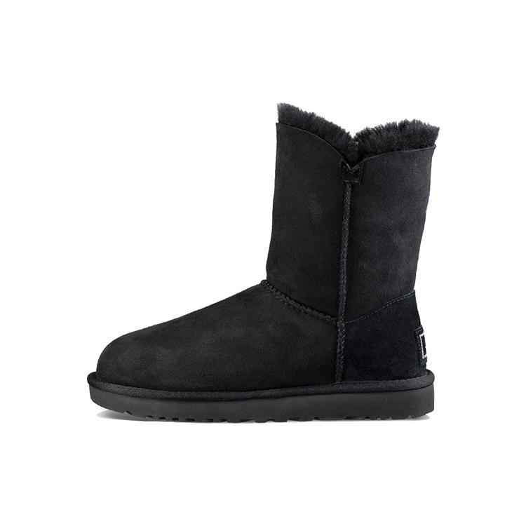UGG Классическая блестящая пуговица, на флисовой подкладке, черная, женская 1016553-BLK