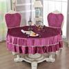 Luxury Jacquard Tablecloth Lace Restaurant Flower Pattern Round desk Cloth Wedding Party Coffee Tea Tables Cover Decoration