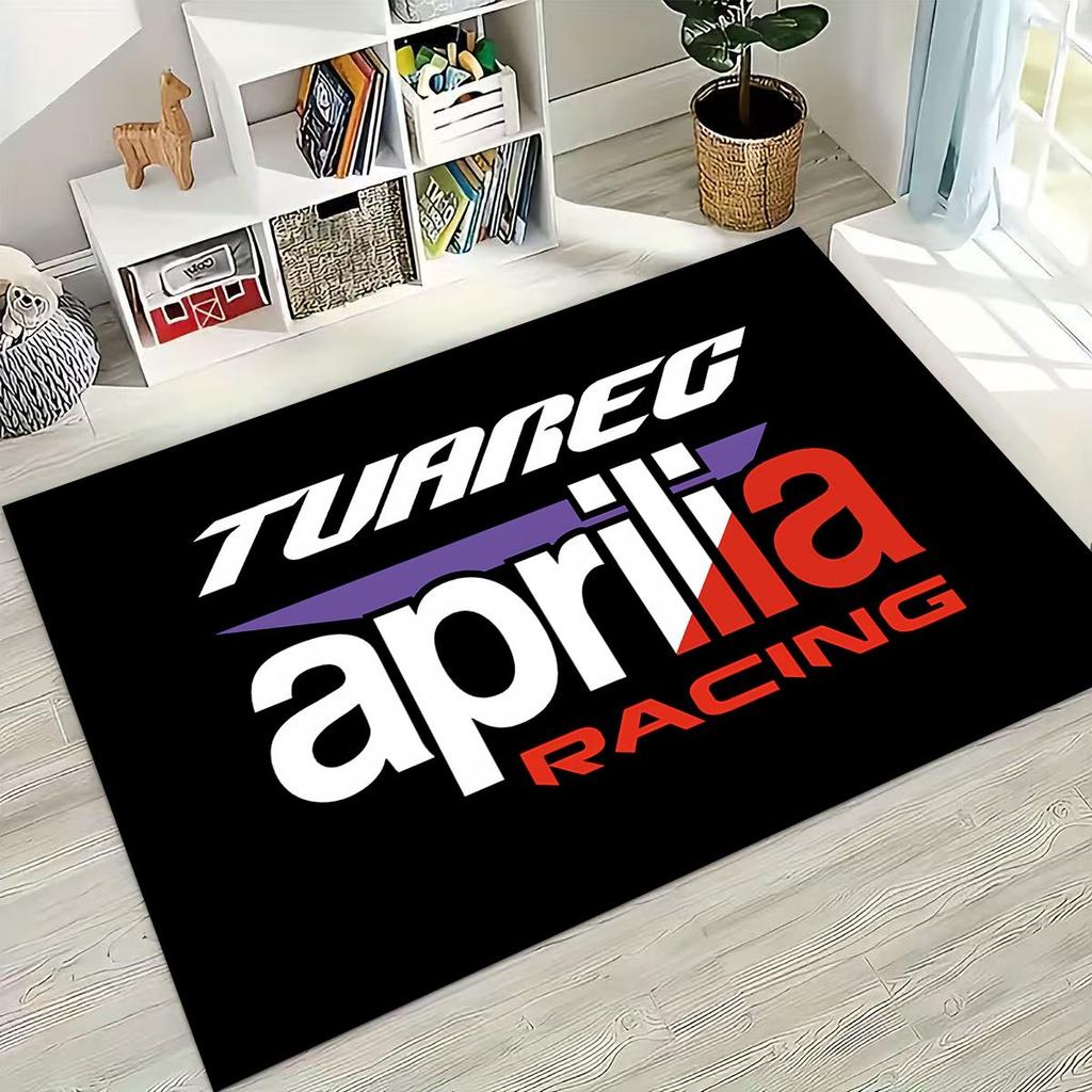 Motorcycle Aprilia Sign Racing Car Carpet Rug for Bedroom Living Room Sofa Home Doormat Decor,Large Kids Play Non-slip Floor Mat