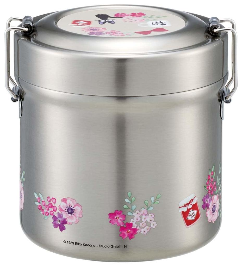 Skater Insulated Bento Delivery French Studio Stainless Box, Kiki's Service, Style, Ghibli, 600ml, Bowl-Shaped, Antibacterial, Vacuum-Sealed, Steel,