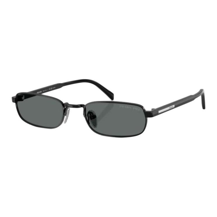 Prada Original Design Metal Frame Rectangular Sunglasses Unisex sunglasses Black PRB54S-1AB5Z154