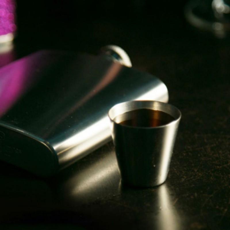 6 Pcs 70ml Stainless Steel Outdoor Travel Camping Cup Drinking Mug Beer Tea Coffee Bag Travel Set