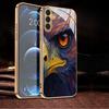 Позолоченный чехол для телефона из закаленного стекла, совместимый с Galaxy S26 S25 S24 S23 S22 Ultra Plus. Особенности: дизайн с иллюстрацией «глаз орла».
