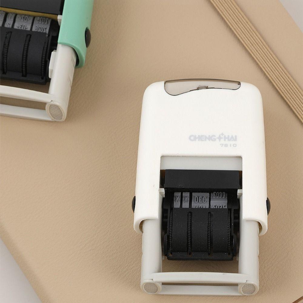 Handle Account Self-Inking Stamps English Version Date Wheel Stamp Date Stamps DIY Painting