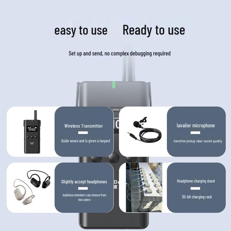 HuiDu E-501T 2.4G Wireless Tour Guide System Transmitter (CN version)