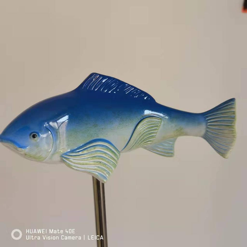 1 шт. Керамические садовые поделки из смолы Koi, декоративные украшения для газона, разноцветные поделки из смолы для украшения двора