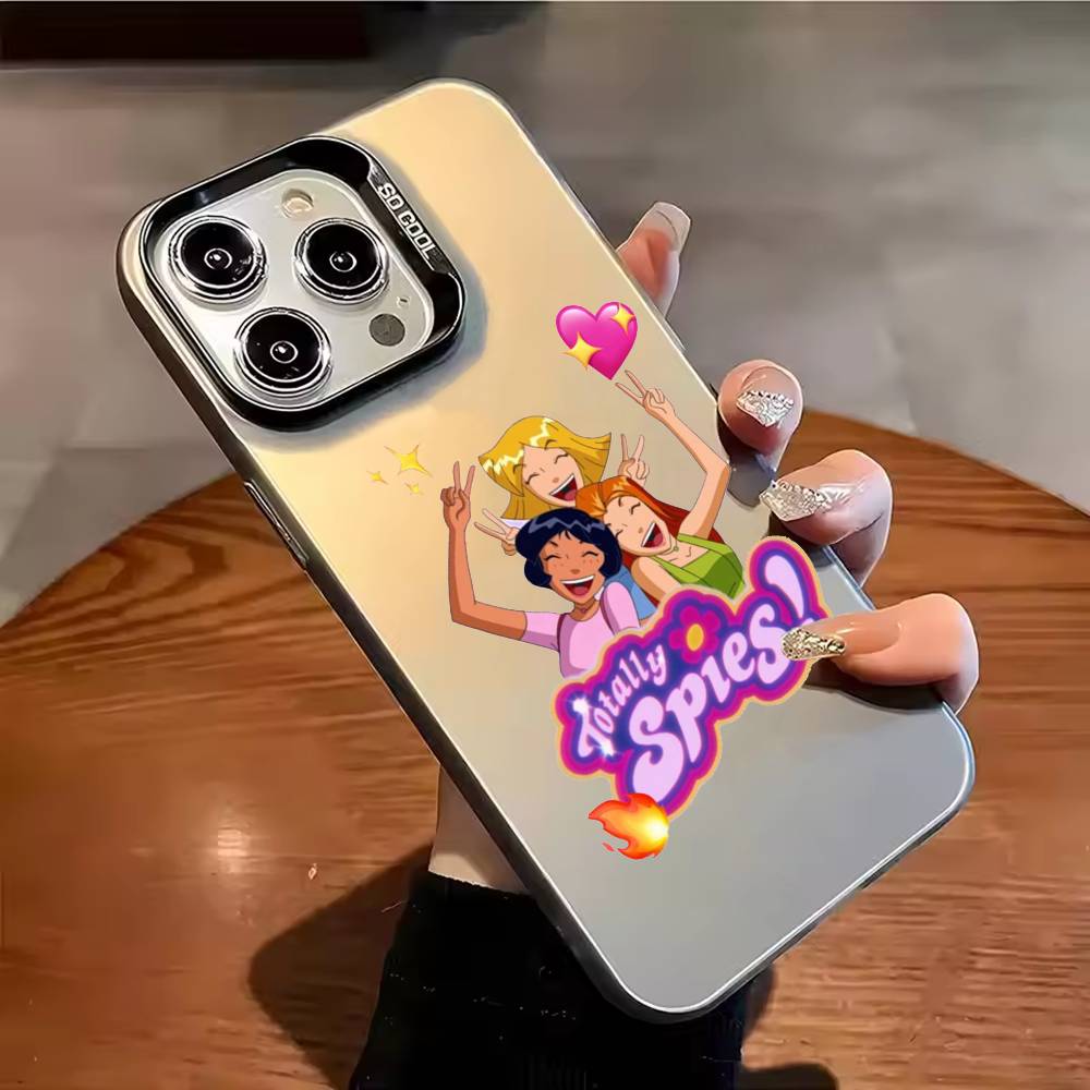 Крутой Чехол Для Телефона Totally Spies Цвет Серебристый Корпус Для IPhone 17 16 15 14 13 12 11 Pro Max Plus