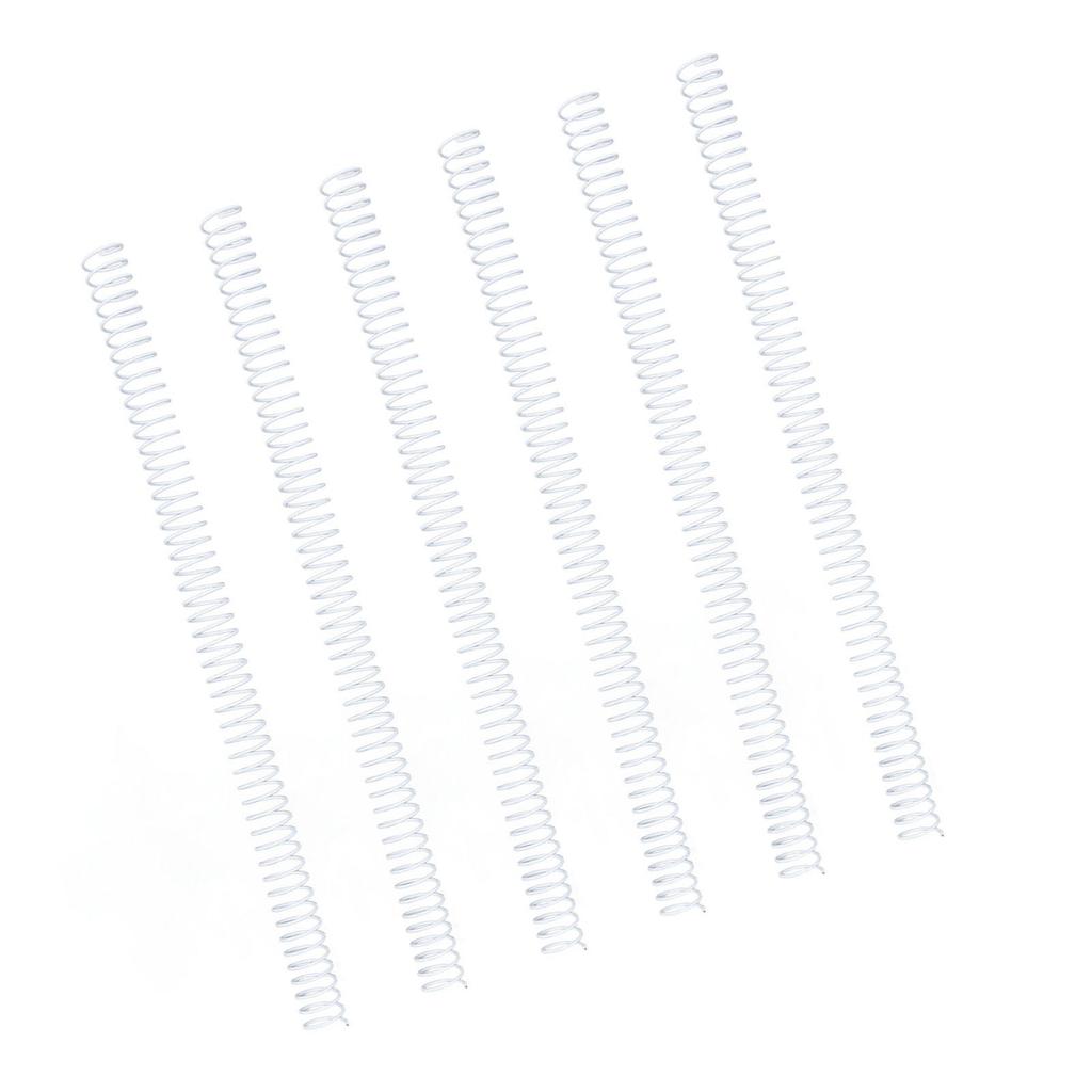 100PCS Spiral Binding Spines 48 Loops 4:1 Pitch Single Wire A4 Paper Binding Coils 16mm Diameter 140 Sheets Capacity