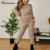 Hirsionsan Casual Soft Knitted Set Women 2021 Autumn Winter Loose Button Sweater & Carrot Pant 2 Pieces Female Outfit Tracksuits Harem Pants