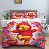 A Set of Pooh Bear Themed Bedding, 3D Digitally Printed, All-season Polyester Duvet Cover and 2 Pillowcases.