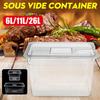 11L Sous Vide Container with Lid 11 Liter Water Tank Bath for Circulator Sous Vide Culinary Immersion Slow Cooker Cooking Tools