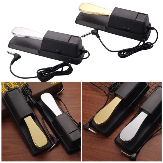 Электрическое пианино сустейн-педаль Нескользящий разъем 6,5 мм, универсальное электрическое цифровое пианино, металлическая педаль, аксессуары для музыкальных инструментов