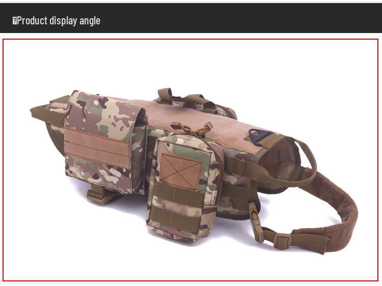 Камуфляжный тактический тренировочный жилет для средних и крупных собак - нейлоновая нагрудная шлейка для использования на открытом воздухе