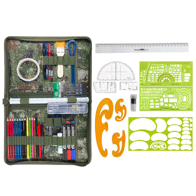 Tactical Topography Map Plotting Tool Set with Starry Sky Pen Clip