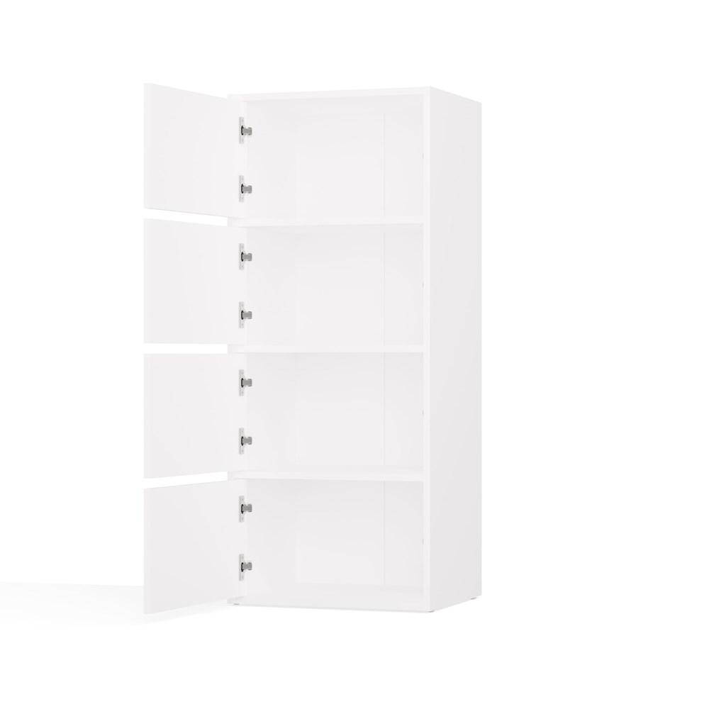 Alma White Chest Of Drawers 4 Doors 4 Shelves