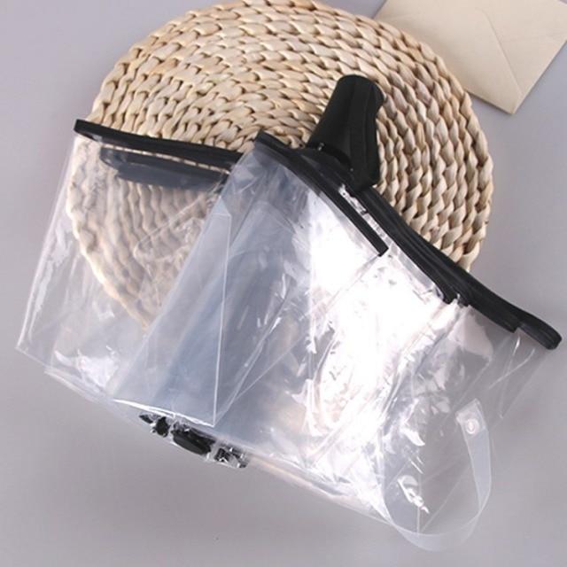 Прозрачный автоматический открытый и закрытый складной ветрозащитный зонт для путешествий, женский зонт от солнца и дождя, автоматический компактный ветрозащитный стильный мужской зонт