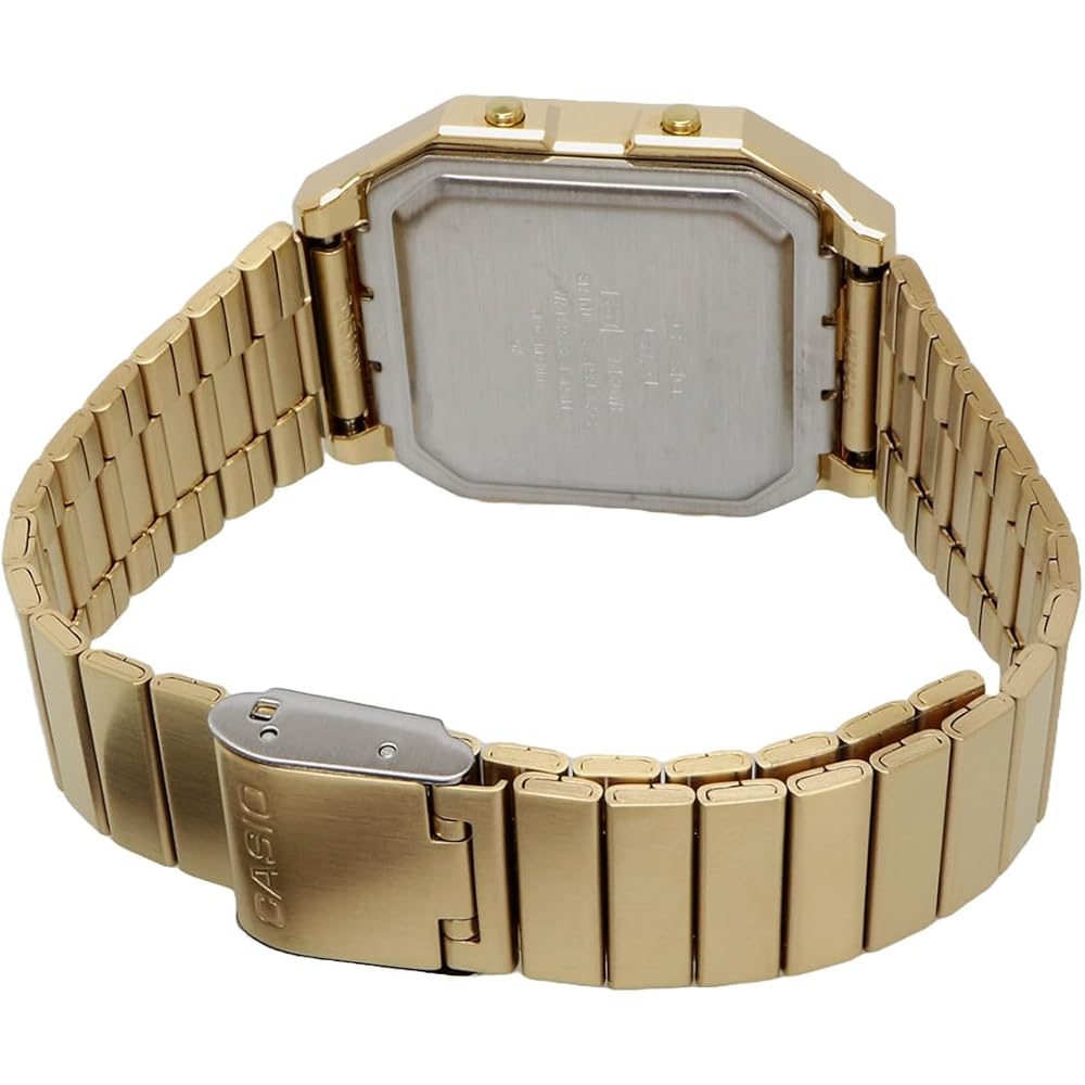 Casio Серия Vintage A130WEG-9A Унисекс Аналогово-цифровые часы Золотой Нержавеющая сталь Водонепроницаемость 50м