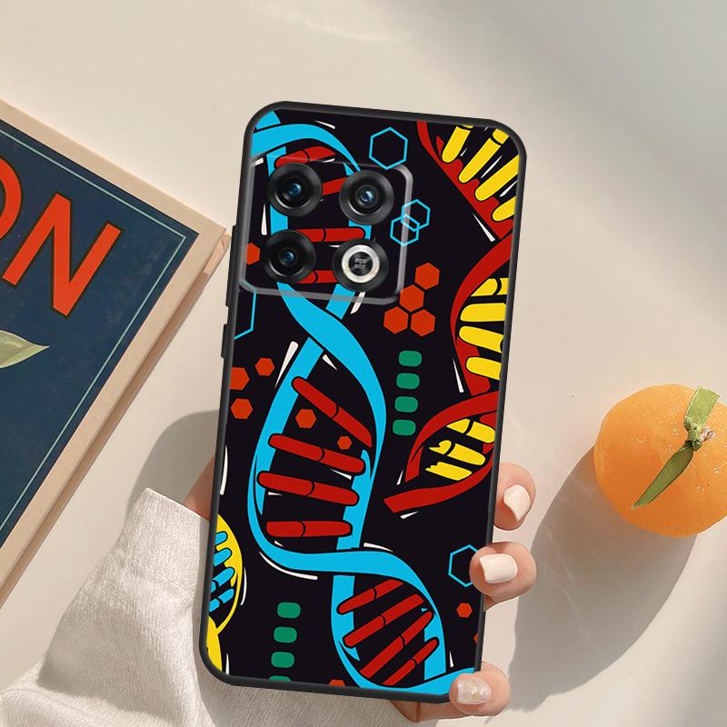 Научный чехол с ДНК и биологией для OnePlus 13R 12R 10R 13T 10T 11 12 13 15 OnePlus Nord 5 CE 2 3 4 Lite N20 N30