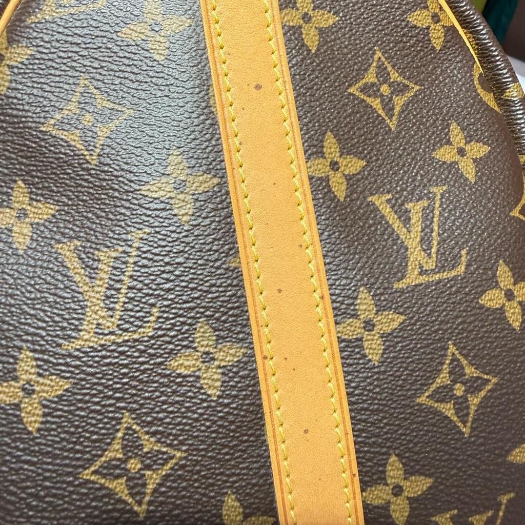 [Pre-Owned] Speedy 30 Iconic Design Rolled Handle Engraved Lock Detachable Adjustable Shoulder Strap Coated Canvas Smooth Leather - Very Good #1DZ6GFI