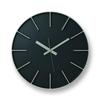 Настенные часы Lemnos Аналоговые часы Edge Алюминиевые часы с черным ободком 35 см BK Диаметр AZ-0115