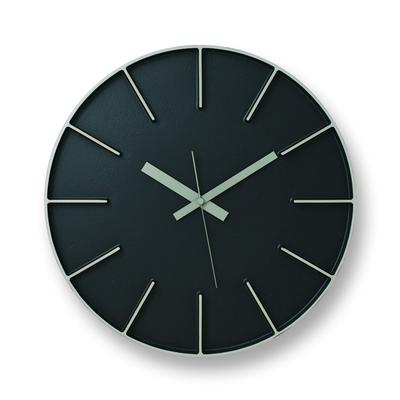 Настенные часы Lemnos Аналоговые часы Edge Алюминиевые часы с черным ободком 35 см BK Диаметр AZ-0115