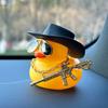 2025 Stylish Cowboy Duck Doll with Retro Sunglasses - Fun Car Interior Decor - Collectible & Cool Accessory for Auto Lovers