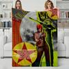 Музыкальный плед D-David Bowie Фланелевый плед Идеально подходит для дивана, офиса, кровати, путешествий, сна, чтения, отдыха, кемпинга, всесезонное использование