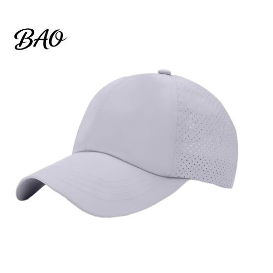 Adjustable Baseball Cap Women Cap, Elastic Straps Quick-Drying Sun Hat, Breathable Workout Hat Criss-Cross Ponytail Design for Running Yoga