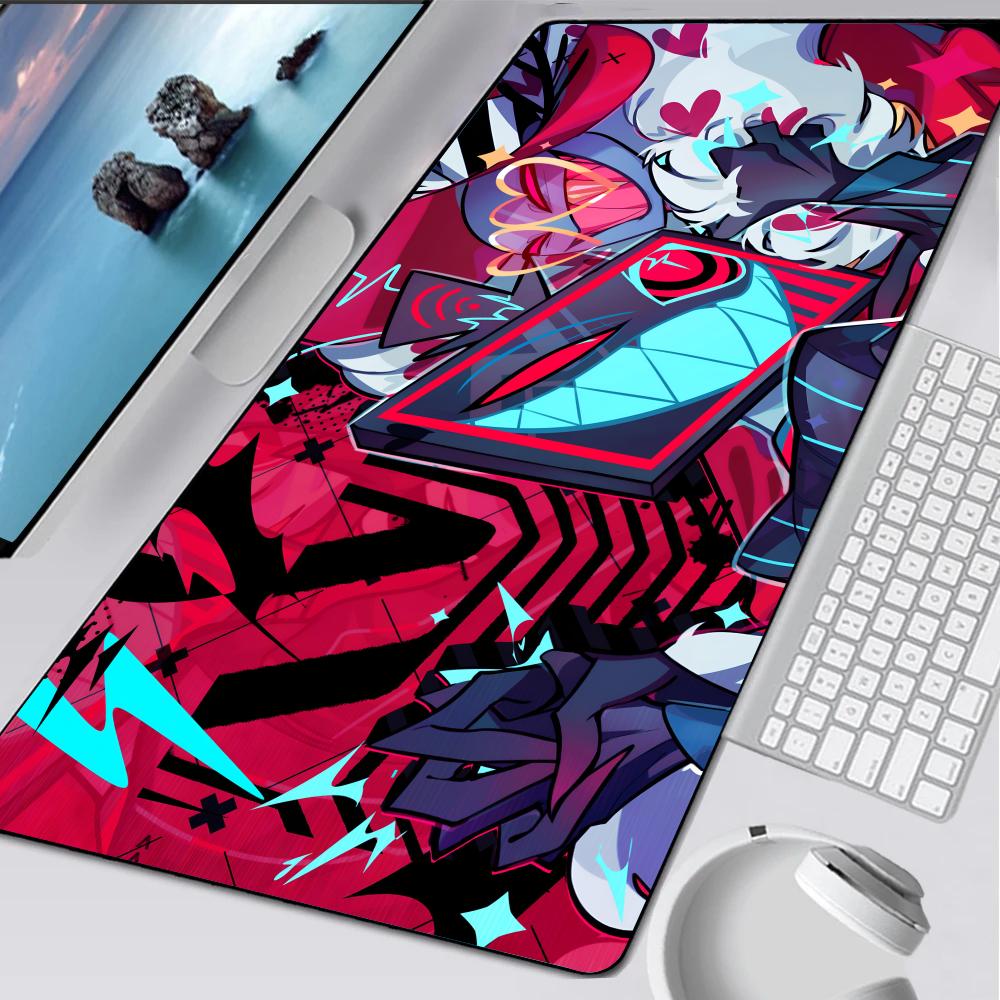 H-Hazbin Мультфильм H-Отель Коврик для мыши Резиновый коврик Ноутбук XXL Коврик для мыши Ноутбук Геймер Компьютерный стол Игровые аксессуары