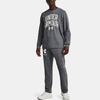 Under Armour Дышащие вязаные спортивные штаны с логотипом Rival Terry Color Block, мужские штаны, серые 1361644-012