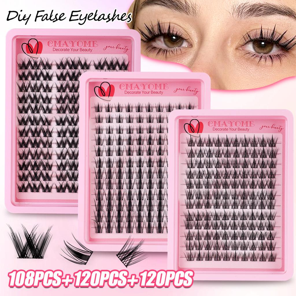 Soft & Natural Segmented False Eyelashes - C Curl, Subtle European/American Style. Choose Your Look for a Big Eye Effect.