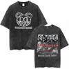 Radiohead Band OK Computer Retro Washed T-shirt women's and  Fashion Hip Hop T-shirt 100% Cotton Casual T-shirt
