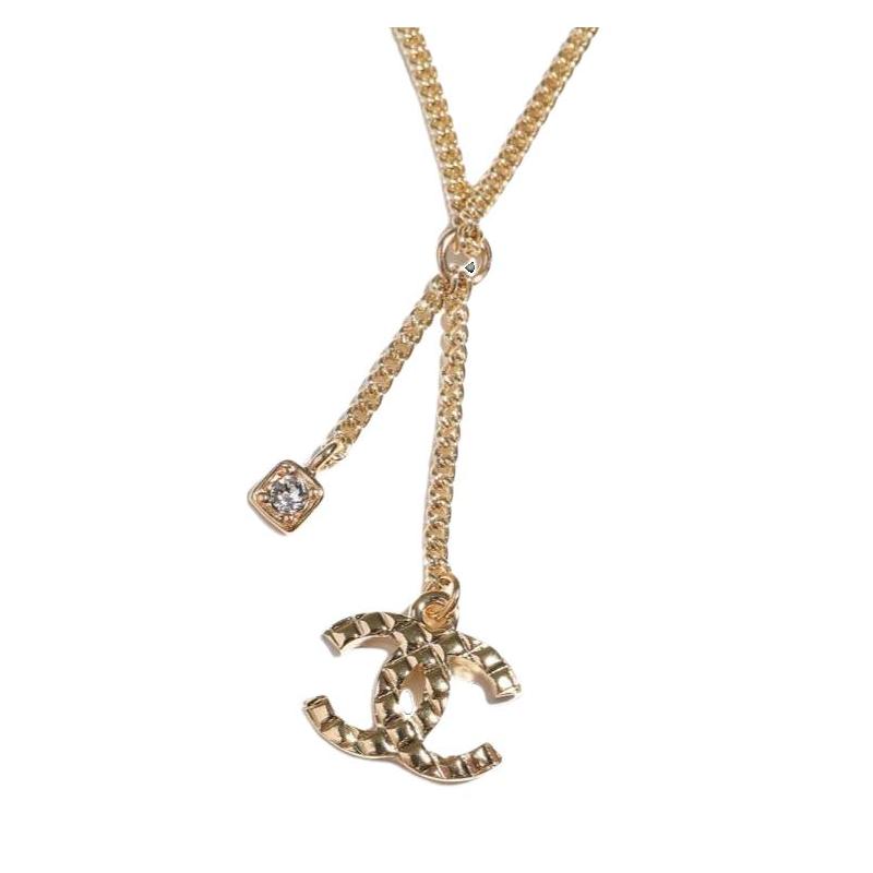Chanel Металлическое колье с логотипом Double C Double C женское золотое