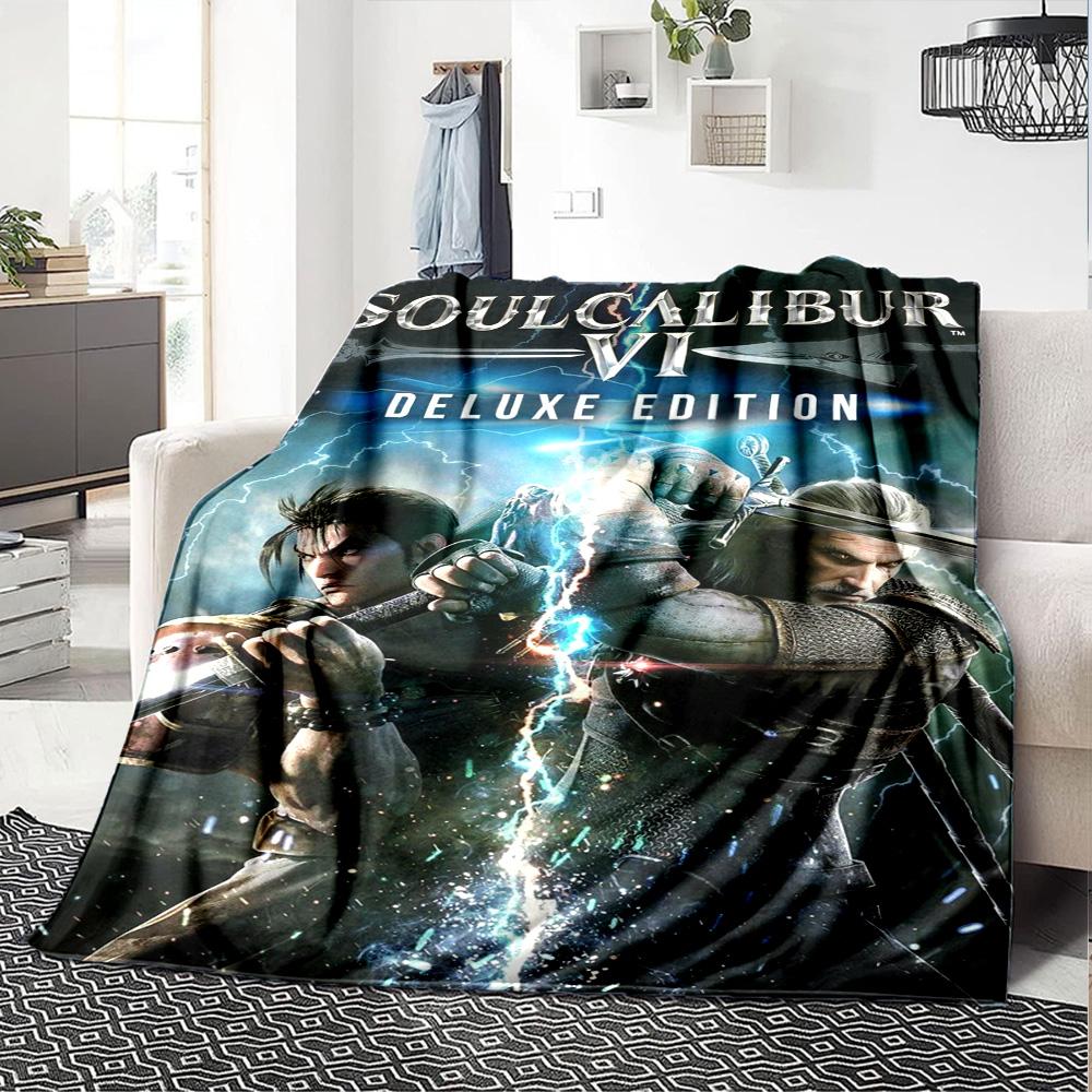 Soul Calibur Print Flannel Blanket High Quality Warm Comfortable Cover for All Seasons Perfect for Gifts Home Decor