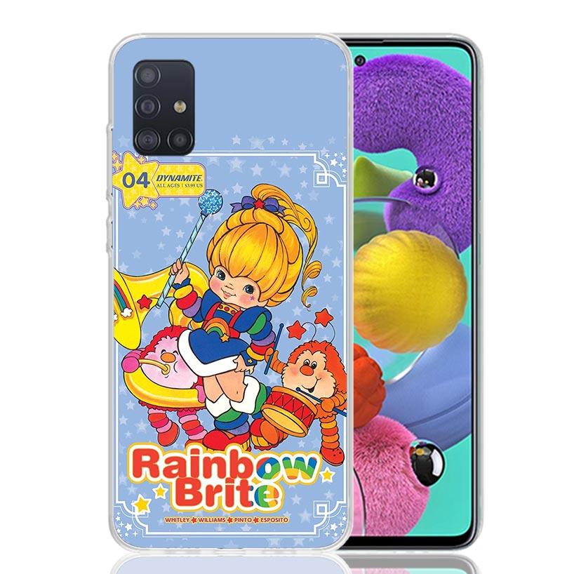 R-Rainbow Cute Brite Phone Case for Samsung Galaxy A52 A51 A50S A12 A22 A32 A72 A10S A30S A31 A71 Note 20 Ultra 10 Plus S10 Gala
