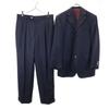 VISARUNO Made In Japan Wool Stripe Suit Setup Navy Men's Used