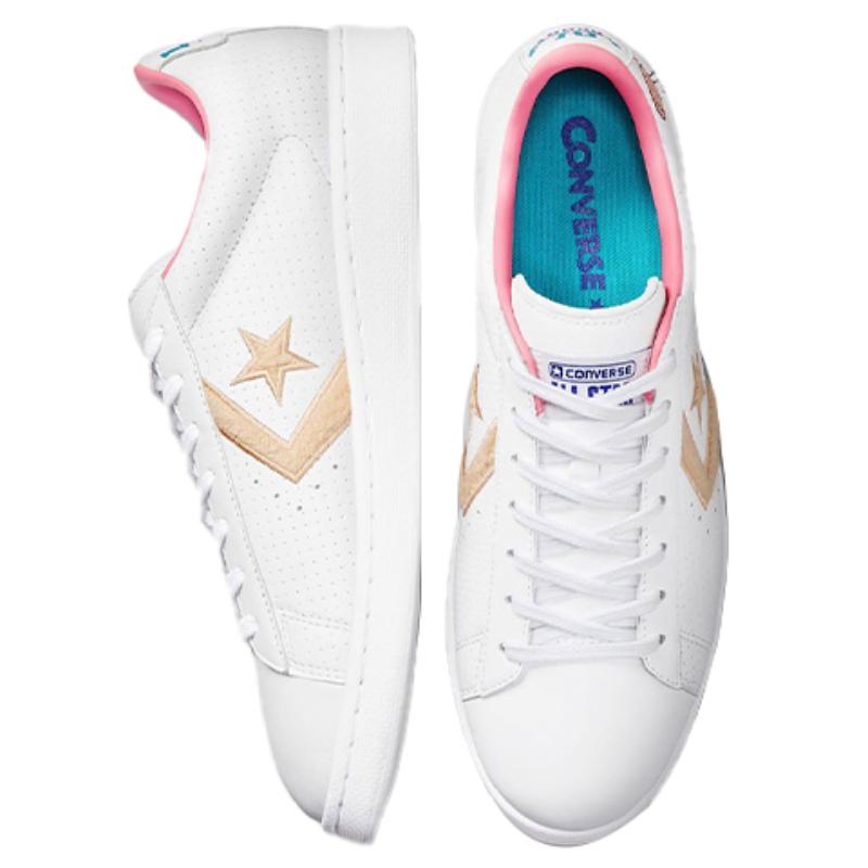 Коллаборация Space Jam x Converse Cons Pro Leather Low "Lola" Air Slam Dunk Низкие кеды унисекс с нескользящей и прочной подошвой Платиновый розовый
