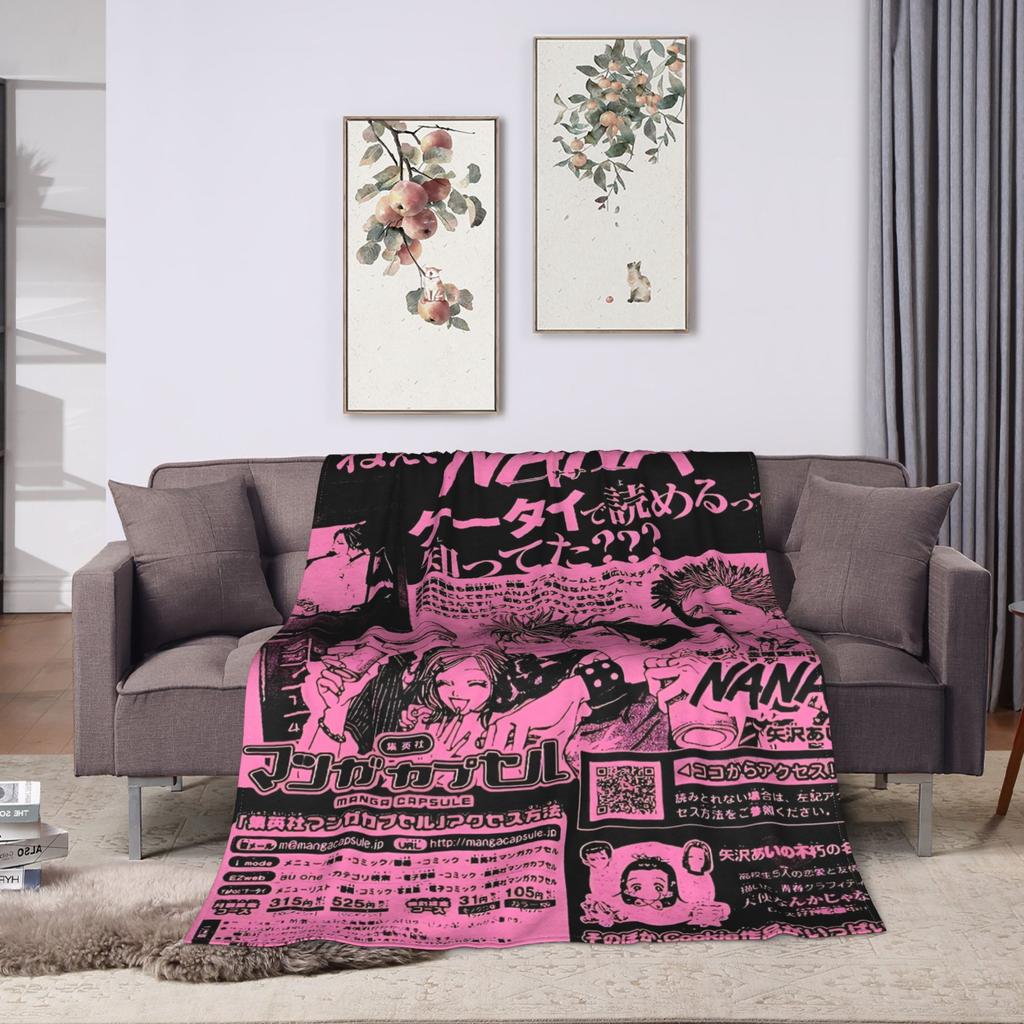 Nana Anime Blankets Quality Soft Warm Bedding Throws Winter Kids Adult Couch Chair Sofa Bed Funny Bedspread