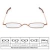 Elderly Metal Frame Slim Small Reading Glasses Resin Lens Vision Care Eyewear