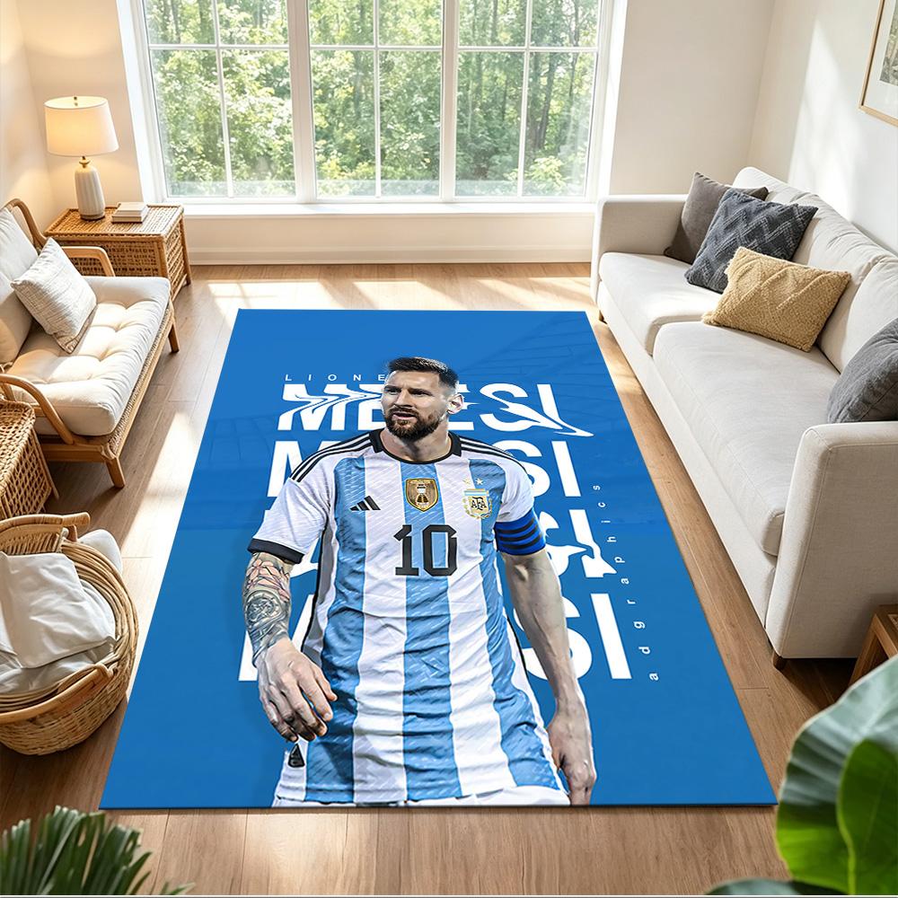 Argentina Messi Celebration Carpet Design for Living Rooms Dining Room Study room Game Room Antislip Carpet Anime Office Decor