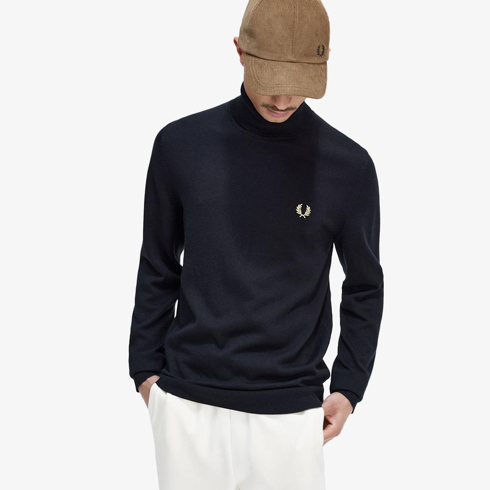 Fred Perry [Острый] Вязаный свитер с воротником-стойкой (198) Afpm2339552-198