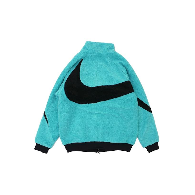 Nike Двусторонняя флисовая куртка из шерпа с большой галочкой — мужские куртки ограниченной серии синие BQ6546-301