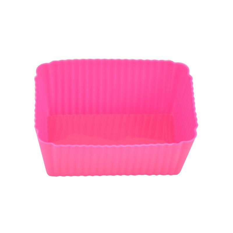 5Pcs Silicone Cake Mold Rectang Muffin Cupcake Baking Molds Reusable Diy Cake Decorating Tool Wedding Birthday Party Decorations