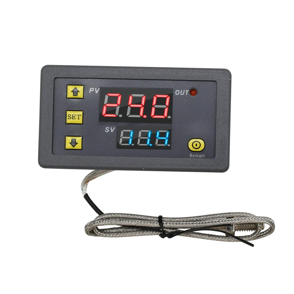 W3230 DC12V 24V AC110-220V K-Type Thermocouple Digital Thermostat -60°C~ 500°C LED Display Thermostat