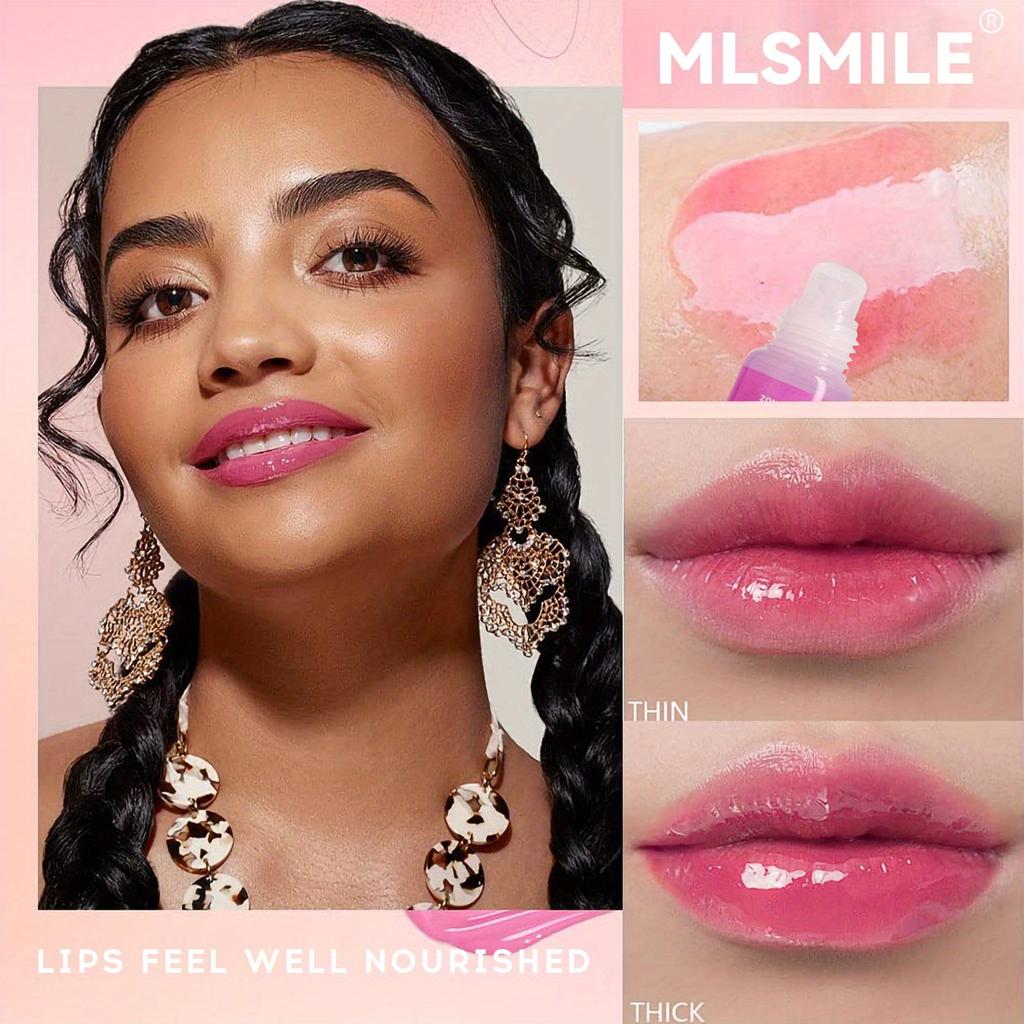 6 цветов клубничный фруктовый блеск для губ Бальзам для губ Масло для губ Увлажняющее увлажняющее зеркало Жидкая помада Изменение цвета Глазурь для губ