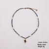 Ретро-ожерелье с подвеской-звездой, смешанными натуральными камнями, бисером и жемчугом – Многослойная цепочка на ключицу.
