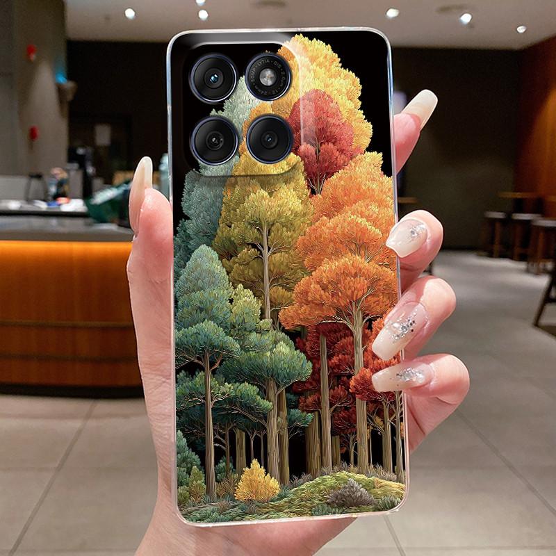 Phone Case For Motorola Edge 60 Fusion/Edge 60/Edge 60 Pro/Edge 60s Soft TPU Clear Unique Cute Painted Casing Anti-fall Cover